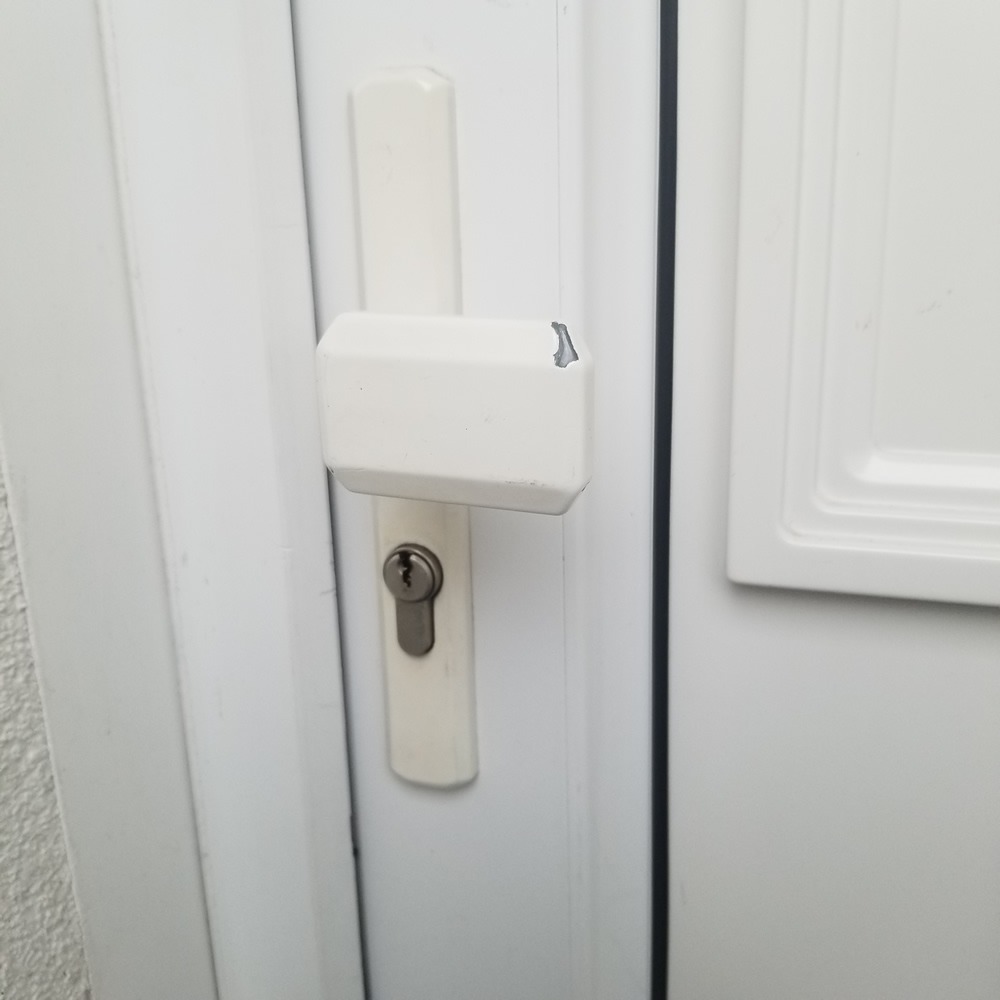 white uPVC door